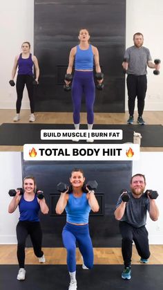 The best strength and conditioning exercises combine in this effective total body workout at home. Grab your dumbbells and start sweating! Full Body Shred Workout At Home, Total Body Workout At Home, Total Body Workout Challenge, Workout Intense, Conditioning Exercises, Hiit Workouts Fat Burning, Beginner Workout Video, Total Body Workout Routine, Barre Workout Video