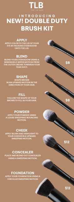 The Lip Bar | The Best Makeup Brushes | Affordable Makeup Brushes | Vegan Makeup Brushes | The Best Makeup Brushes 2021 Makeup Routine Guide, Affordable Makeup Brushes, Dark Skin Makeup Tutorial, Simple Everyday Makeup, Vegan Makeup Brushes, Makeup Brushes Guide, Makeup Face Charts