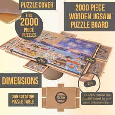 a puzzle board with instructions and pictures on it