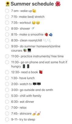 #summer #checklist #schedule #viralpins #fyp Summer Schedule For Teens, Healthy Summer Routine, Schedule For Summer, Aesthetic Schedule Ideas, Good Apps For Iphone, Schedule Ideas, Summer Homework, Summer Routine, First Apartment Tips