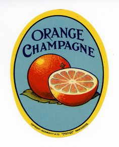 an orange label is shown on a white background