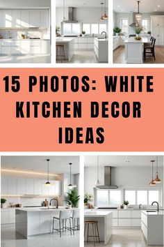 15 Photos: White Kitchen Decor Ideas White Kitchen Decor Ideas, Inviting Kitchen, White Kitchen Decor, Kitchen Decor Ideas, Kitchen Design Trends, Cozy Kitchen, Rustic Shelves, Stunning Kitchens