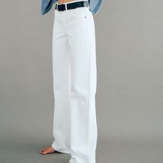 Eu36, Usa 4. New With Tags!. Wide Leg Jeans White, Baggy Wide Leg Jeans, Zara White, Jeans White, Zara Jeans, Wide Leg Jeans, Leg Jeans, White Jeans, Straight Leg