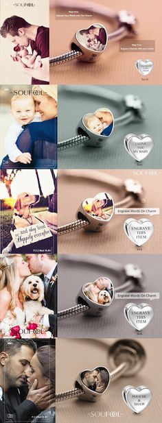 Make a Charm Bracelet with Your Photo in the Front & Engrave Some Words You Wanna Say on the Back. Easy Care Hairstyles, Fingerprint Necklace, Hairstyles For Women Over 50, Pet Photos, Ashes Jewelry, Family Images, Photo Charms, Women Over 50, Fitness Health