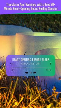 Heart Healing Before Sleep 🧘‍♀️ Download our soothing sound bath MP3 for free. Relax and let go before drifting into deep sleep. #FreeSoundBath #Relaxation #SoundHealing Free Sound, Heart Opening, Heart Healing, Energy Clearing, Feeling Drained, Sound Meditation, Sound Bath