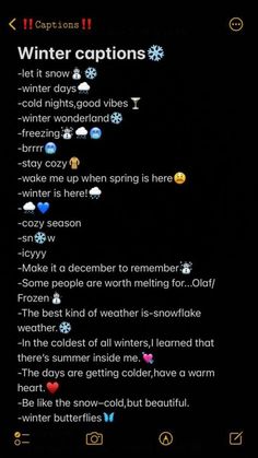 an image of the texting app for winter captions