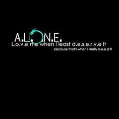 the logo for alone, love me when least elses rev it because he doesn't