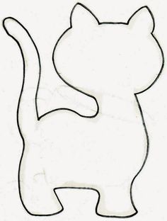 a drawing of a cat that is standing up with its paw in the shape of a cat