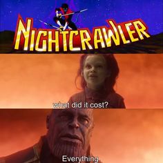 an image of a movie scene with the caption nightcrawler what did it cost? everything