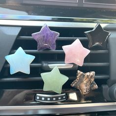 five star shaped soaps sitting on top of an air vent