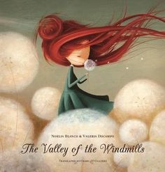 a book cover with an illustration of a girl holding a dandelion in her hand