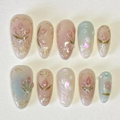 Willkommen bei 79thstreetnails ` ྀི Acryl 📦 Press-on Kit enthält: - ein Set von 10 Einpressnägeln Ihrer Wahl - 1 Nagelhautstäbchen - Mini Buffer & Nagelfeile - Alkohol Pads - 24 Klebelaschen - 1 Nagelkleber 🚚 Versand Alle Artikel werden innerhalb von 1 ~ 3 Tagen versendet (US-Zeit). Vielleicht noch am selben Tag versenden :) 🎀Da es sich um kundenspezifische Kunstwerke handelt, und aus hygienischen Gründen keine Rückgabe oder Umtausch. wenn Sie irgendwelche Probleme mit Ihrer Bestellung haben, kontaktieren Sie uns bitte. 79thstreetnails@gmail.com IG 79thstreetnails ️ 💗Nägel zum aufpressen sind handgefertigt, daher sind möglicherweise winzige Unvollkommenheiten sichtbar, aber wir geben unser Bestes, um sie perfekt für Sie zu machen! Vielen Dank für die Unterstützung meines kleinen Geschä Fake Nails Inspiration, Nature Styles, Spring Flower Acrylic Nails, Flower Nail Aesthetic, Set Of Nails, Flower Pastel Nails, Press On Nails Long, Pretty Nails For Birthday, Summer Nails Press On