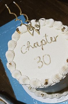 a birthday cake with the number 30 on it