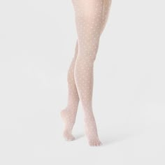 Let your legs take center stage in these Black Sheer Pin Dot Tights from A New Day. The black sheer tights give you an extra bit of coverage will still giving you all the style you're looking for. The allover polka-dot pattern brings eye-catching appeal to these tights, and they'll pair perfectly with anything from shorts to skirts to rompers. If you’re not satisfied with any Target Owned Brand item, return it within one year with a receipt for an exchange or a refund. Plaid Tights, Sparkly Tights, Floral Tights, Polka Dot Tights, Cute Tights, White Tights, Patterned Tights, Sheer Tights, Opaque Tights