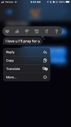 the text message is being displayed on an iphone's screen, and it appears to be