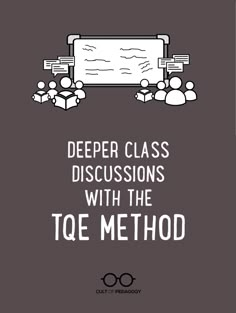 a book cover with the title deep class discussions with the toe method on it