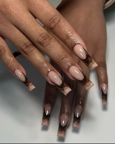 Nail Colors Brown, Brown Nail Colors, Nail Colors For Fall, Nail Art Fall, Brown Nail, Beauty Hacks Nails, Girly Acrylic Nails