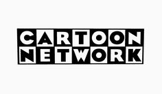 the cartoon network logo is black and white with letters that read cartoon network on it