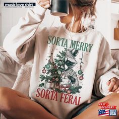 Sorta Santa Feral Unisex T-Shirt Planer Cover, Disney Villain Shirt, Toy Story Shirt, Minnie Shirt, Christmas Bow