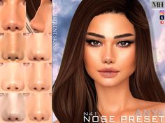 Turned-up nose for males and females - HQ Compatible Costume Makeup, Sims Cc, Eye Color, Favorite Things List