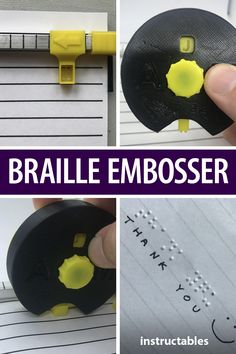 the instructions for how to make a braille embosser with your own hands