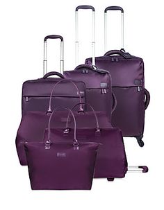 Lipault Luggage, Purple Treats, Camo Handbags, Purple Items, Traveling Style, Purple Pages, Best Suitcases