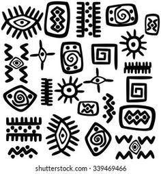 Background African Motifs Over White Background: ilustración de stock 339469466 | Shutterstock African Motifs, Motifs Design, African Symbols, African Pattern Design, Afrique Art, Afrikaanse Kunst, White Background Photo, Africa Art, African Pattern