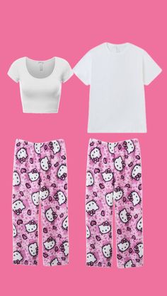 Pajamas Cute, Kawaii Outfit Ideas, Cute Pjs, Cute Hello Kitty, Cute Pajama Sets, Cute Couple Outfits