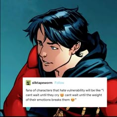 an anime character with black hair and blue eyes, wearing a red cape over his shoulders