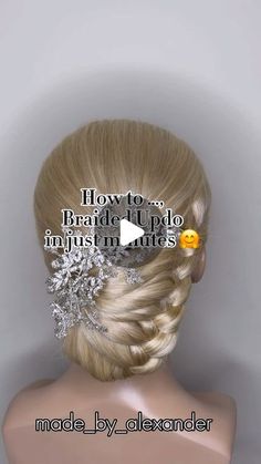 Easy Bridal Updo, Royal Hairstyles, Hairstyle Updo, Braided Hairstyle, Hair Artist, Hair Tutorials Easy, Bridal Updo, Braided Hairstyles Updo, Easy Hair