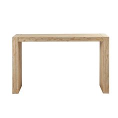 a wooden table on a white background