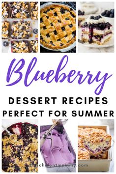 blueberry desserts with the words 20 awesome blueberry desserts