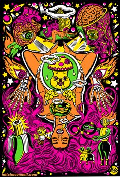 Trippy Modern Surrealism, Black Light Posters, Psy Art, Alternative Art, Modern Masters, Lowbrow Art, Alien Art, Pop Surrealism, Visionary Art