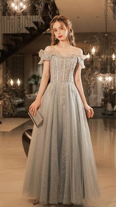 Gala Night Dress, Blush Tulle Wedding Dress, Modern Victorian Dresses, Lace Long Prom Dress, Bride Dress Simple, Classy Gowns, Draping Fashion, A Line Evening Dress, Girls Formal Dresses