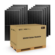 four boxes with solar panels on them sitting next to each other