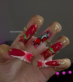 @toptierprincess Acrylic Duck Nails, Beige Nails Design, Nails Creative, Tapered Square Nails, Sassy Nails, Duck Nails, Hard Nails, Cherry Nails