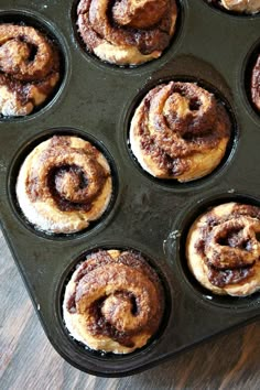 No-Yeast Needed Cinnamon Rolls Cinnamon Roll Muffins, Muffin Tin Recipes, Easy Cinnamon