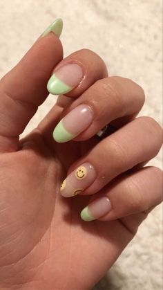 Fun Nails Almond, Birthday Nails Acrylic Coffin, Nails With Colored Tips, Nails Colored Tips, May Birthday Nails, Nails Acrylic Long, Nails Acrylic Almond, Almond Acrylic Nails Designs, Nails Acrylic Short