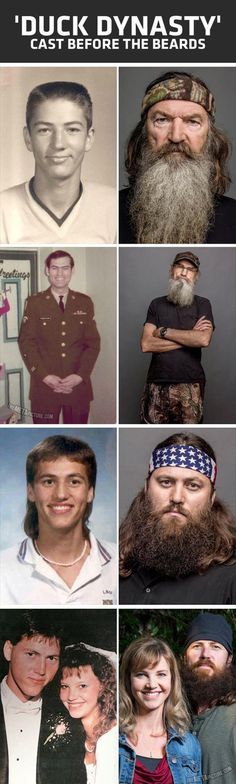 many different pictures of people with beards