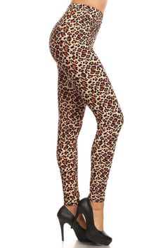 Womens Cheetah Leopard Leggings Cheetah Images, High Waist Sports Leggings, Leopard Leggings, Leopard Print Leggings, Footless Tights, Buttery Soft Leggings