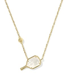 Pickleball Gold Short Pendant Necklace in Ivory Mother-of-Pearl | Kendra Scott Necklace Kendra Scott, Short Pendant Necklace, Wishlist 2024, Snow Fairy, Bar Jewelry, Gold Shorts, Greek Jewelry, Ball Necklace, Zodiac Jewelry