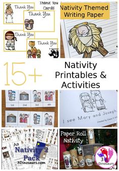 the nativity printables and activities for kids to do with their christmas tree