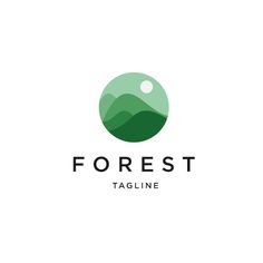 the logo for forest tagline, which is designed to look like a mountain range