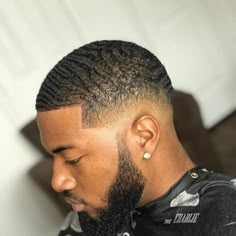 16 Best Temp Fade Haircuts for Men Trending in 2020 Black Man Haircut Taper Low Fade, Men Haircut Styles Black, Black Mens Hairstyles Fade, Wave Length Fade Black Men, Fades For Men Black, Taper Fade Haircut Waves, Fade Beard Styles For Men Black, Taper Fades For Men Black, Black Man Haircut Fade With Beard