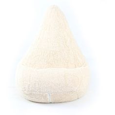 a white bean bag sitting on top of a table