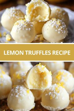 lemon truffles recipe on a plate