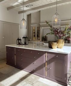 the kitchen is clean and ready to be used as a dining room or living room