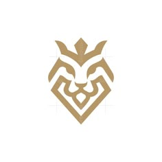 a lion's head is shown on the side of a white background with gold accents