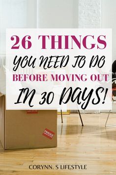 photo of a moving box with fragile stickers all over. Moving out in 30 days. Apartment Move Out Cleaning Hacks, How To Prepare For A Move, How To Pack To Move, Home Building Binder, Best Moving Hacks, Moving Out List, Building Binder, Apartment Moving Checklist, Packing Tips Moving