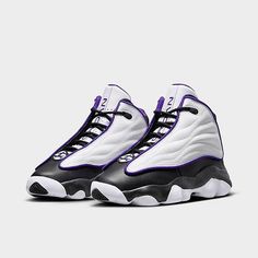 Brand New Big Kids Size+1.5=Womens Size Kids Jordans Purple, Presto Shoes, Kids Tennis Shoes, Nike Air Max 2, Sneakers For Boys, Nike Kicks, Retro 13, Yellow Sneakers, All Nike Shoes